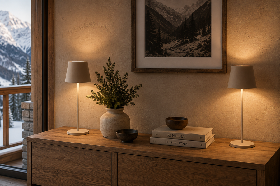 BRILONER - Set di 2 lampade da tavolo LED senza fili con touch